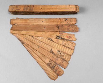 Manuscrito en hoja de palmera que consta de unas c