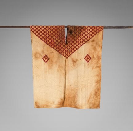 几何图案披风
棉质面料。
秘鲁。昌卡伊/奇穆文明。
公元1100-1400年。
尺寸：73 x 90