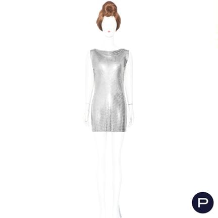 PACO RABANNE - 1998 春夏系列 - 连衣裙
“铝质针织面料”，金属编织
金属光泽
