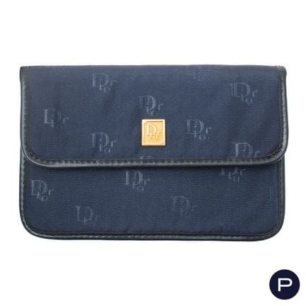 CHRISTIAN DIOR - 1980s - CLUTCH
CANVAS
NAVY
SIGNED