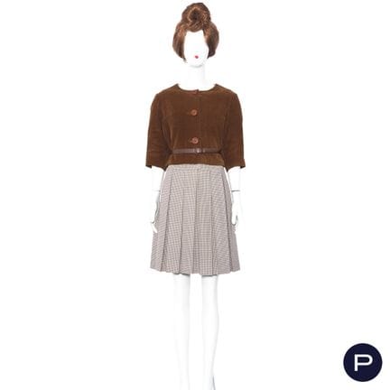 JEAN DESSÈS - CIRCA 1950 - ENSEMBLE, ROBE, VESTE
V