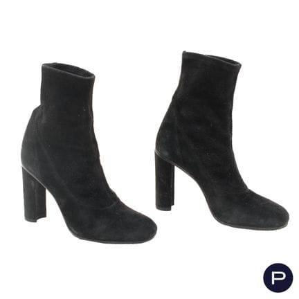 HERMÈS - PAIRE DE BOTTINES
CHÈVRE VELOURS STRETCH
