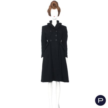 JEAN DESSÈS - CIRCA 1950 - MANTEAU
LAINAGE
NOIR
MO