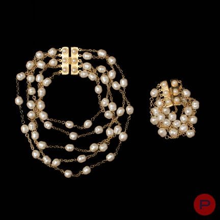 NELLO STILE DI CHANEL - COLLANA, BRACCIALE
METALLO
