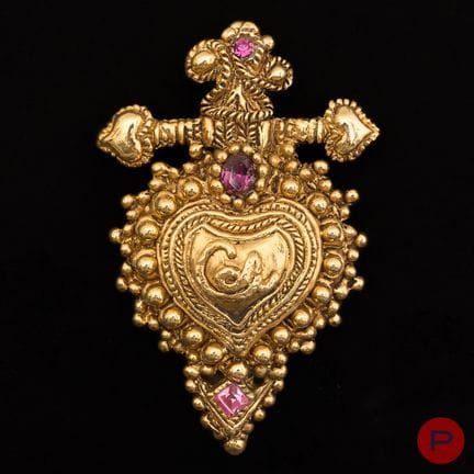 CHRISTIAN LACROIX - NATALE 1989 - SPILLA
METALLO D
