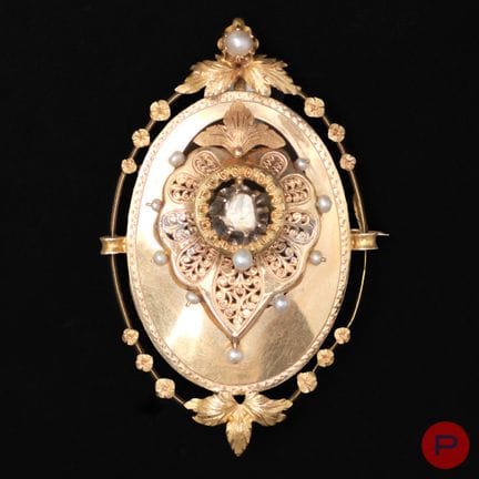 ANONIMO - SPILLA-CIONDOLO
SPILLA LOUIS-PHILIPPE 
O