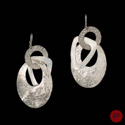 ANONYME- PAIRE DE BOUCLES D'OREILLES
ARGENT (925/1