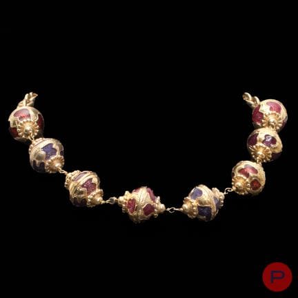 YVES SAINT LAURENT - ANNI '80 - COLLANA
METALLO DO