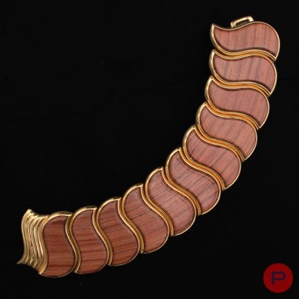 ROBERT GOOSSENS - BRACCIALE
METALLO DORATO, LEGNO
