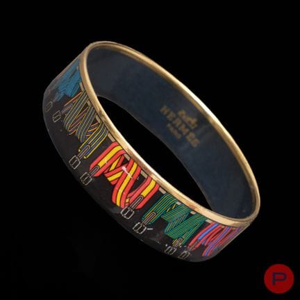 HERMÈS - BRACCIALE
METALLO DORATO, SMALTO
FIRMATO/