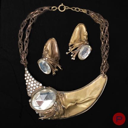 BRIGLIA - COLLANA, COPPIA DI ORECCHINI
METALLO DOR