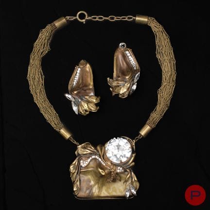 BRIGLIA - COLLANA, COPPIA DI ORECCHINI
METALLO DOR