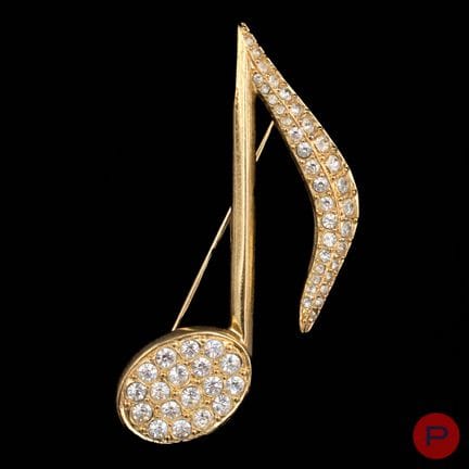 YVES SAINT LAURENT - CIRCA 1990 - SPILLA
METALLO D
