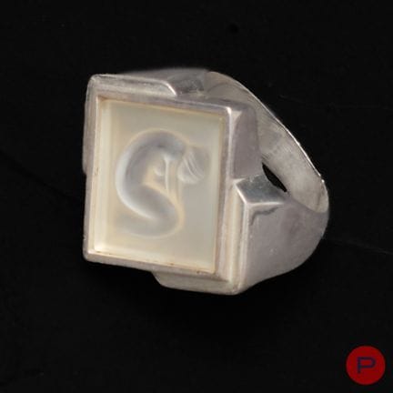 LALIQUE - ANELLO
ARGENTO, CRISTALLO INCISO
PESO LO