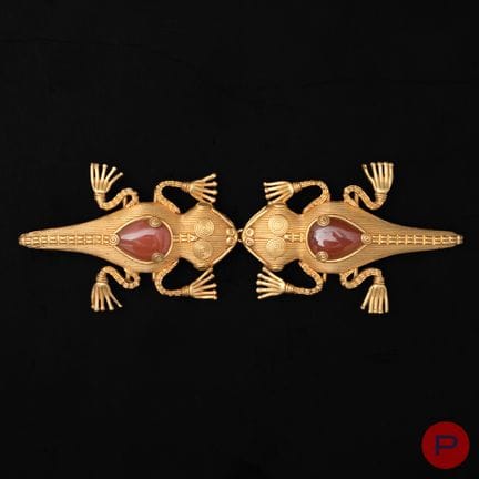 ANONIMO  - FIBBIA PER CINTURA
METALLO PLACCATO ORO
