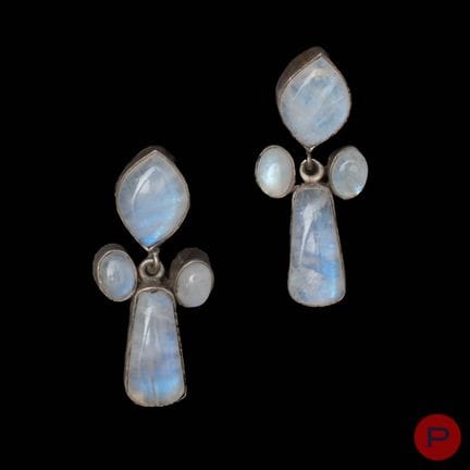 ANONIMO - COPPIA DI ORECCHINI
ARGENTO, LABRADORITE