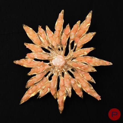 ANONIMO - ANNI '60 - SPILLA-CIONDOLO
METALLO DORAT