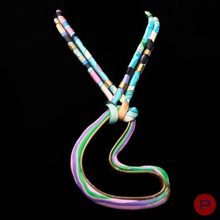 EMILIO PUCCI- COLLANA
METALLO DORATO, RESINA
RESIN