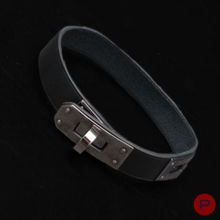 HERMÈS - 2005 - BRACCIALE
PELLE, METALLO ARGENTATO