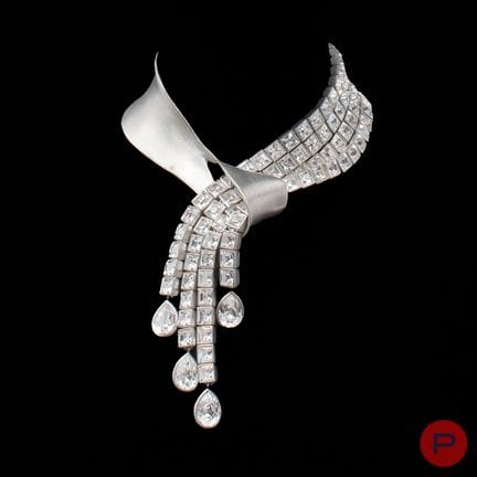 蒂埃里·穆格勒（THIERRY MUGLER）——1990年代——项链
镀银的金属，水钻
带有品牌标