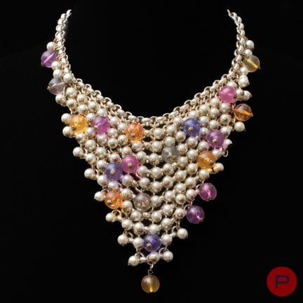 JACKY DE G - ANNI '80 - COLLANA
METALLO ARGENTATO,