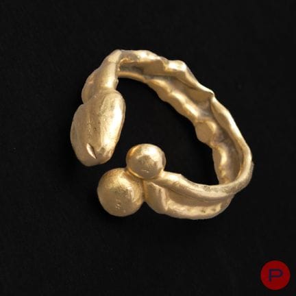 FRANÇOIS THEVENIN - 1970'S- BAGUE
OR JAUNE 18 CARA