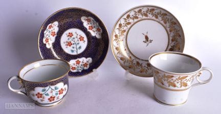 Eine seltene Tasse und Untertasse von Chamberlain 