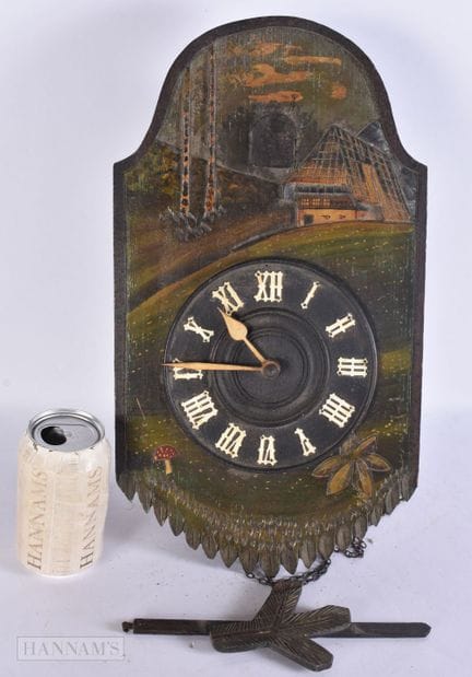 RELOJ DE CUCO DE LA SELVA NEGRA, DE MADERA PINTADA