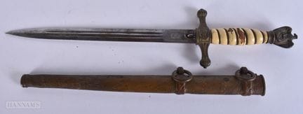 Deutscher Kriegsmarine-Offiziersdolch, gebraucht. 