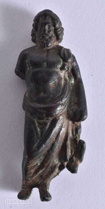 UNA MAGNÍFICA FIGURA ROMANA DE ZEUS EN BRONCE. Apr