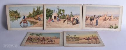 Charles T. Howard (tätig um 1900) 5 Aquarelle mit 