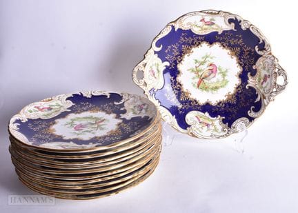 Service à dessert Coalport composé d'un grand plat