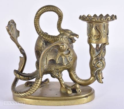 UN PRECIOSO CANDELERO DE BRONCE DEL GRAND TOUR DEL