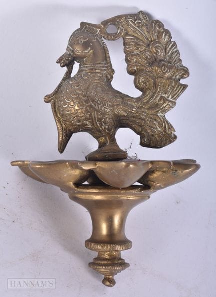 Antique Brass Spice Holder w/ Mythical Bird Detail