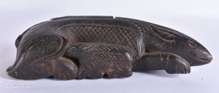 AN UNUSUAL 19TH CENTURY CARVED WOOD FIGURE OF A ST