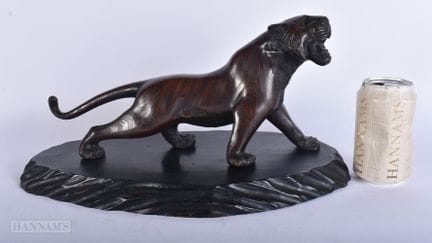 Ein japanisches Okimono aus Bronze aus der Meiji-Z