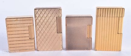 CUATRO ENCENDEDORES ST DUPONT. 6 cm de altura. (4)