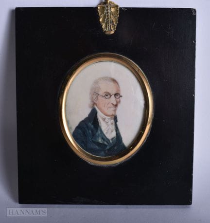 MINIATURA INGLESA PINTADA DE PRINCIPIOS DEL SIGLO 