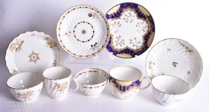 Sehr schöne vergoldete Kaffeetasse, Teeschale und 