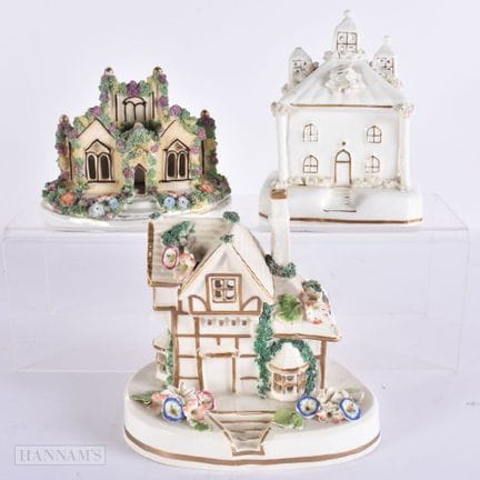TRES QUEMADORES DE PASTILLAS DE STAFFORDSHIRE DEL 
