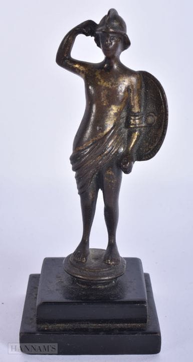 BRONZEFIGUR EINES RÖMISCHEN SOLDATEN AUS DEM 18. J