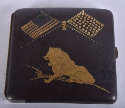 AN UNUSUAL JAPANESE DAMASCENED KOMAI STYLE CIGARET