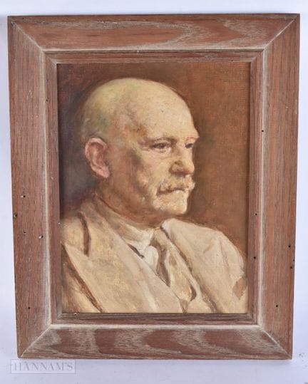 埃德加·安德森（生于1922年），美国，木板油画，自画像。38厘米×32厘米，画面尺寸28厘米×22