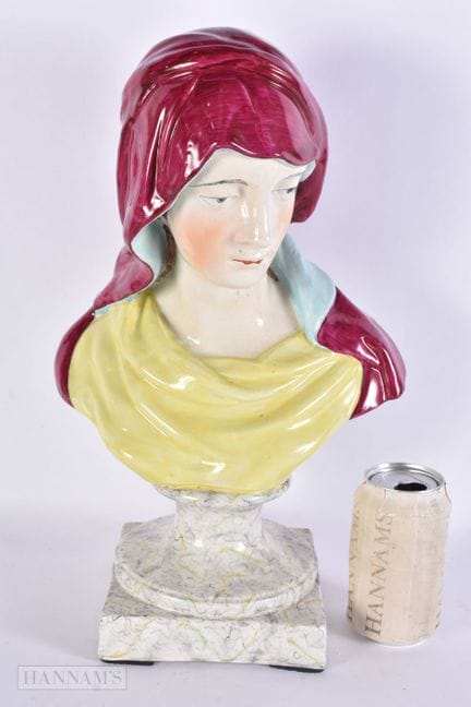 GRAN BUSTO DE CERÁMICA INGLESA «PEARLWARE» DE PRIN