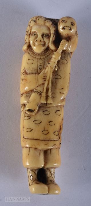 NETSUKE del siglo XVIII, del periodo Edo japonés, 