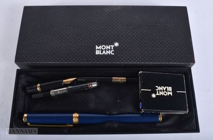 Una pluma Montblanc con plumín de oro de 14 quilat