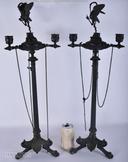 A PAIR OF LATE 19TH CENTURY FRENCH BRONZE GRAND TO