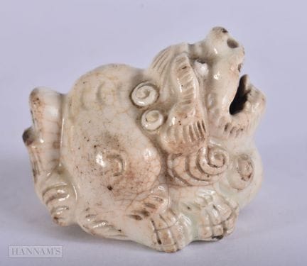 NETSUKE DE CERÁMICA JAPONESA DEL PERÍODO EDO (SIGL