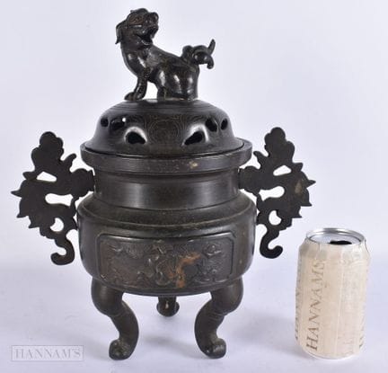 A 19TH CENTURY JAPANESE MEIJI PERIOD BRONZE CENSER
