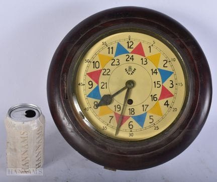 AN RAF FUSEE WALL CLOCK. 30 cm wide.